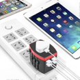 thumbnail image 4 of Global Travel Adapter with 4-in-1 USB Ports, Compact and Durable Design for International Use, Black, 4 of 5