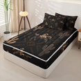 thumbnail image 2 of Homewish Bohemian Western Cowboy Zipper Twin Comforter Sets with Fitted Sheet and 2 Pillowcases,Southwest Desert Cactus Zipper Bedding Set,Black Reversible,4pcs, 2 of 8