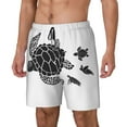 thumbnail image 2 of Uemuo Family Of Sea Turtles Pattern Mens Swim Trunks Quick Dry Board Shorts with Mesh Lining, Stretch Beach Shorts Quick Dry No-Chafing Board Shorts-Medium, 2 of 9