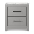 thumbnail image 3 of Signature Design by Ashley Cottonburg Contemporary 2 Drawer Nightstand, Light Gray/White, 3 of 7
