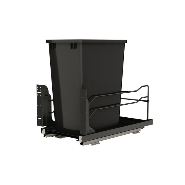 Rev-A-Shelf 53WC-1535SCDM-118 35 Qt Pullout Waste Container Trashcan, Black