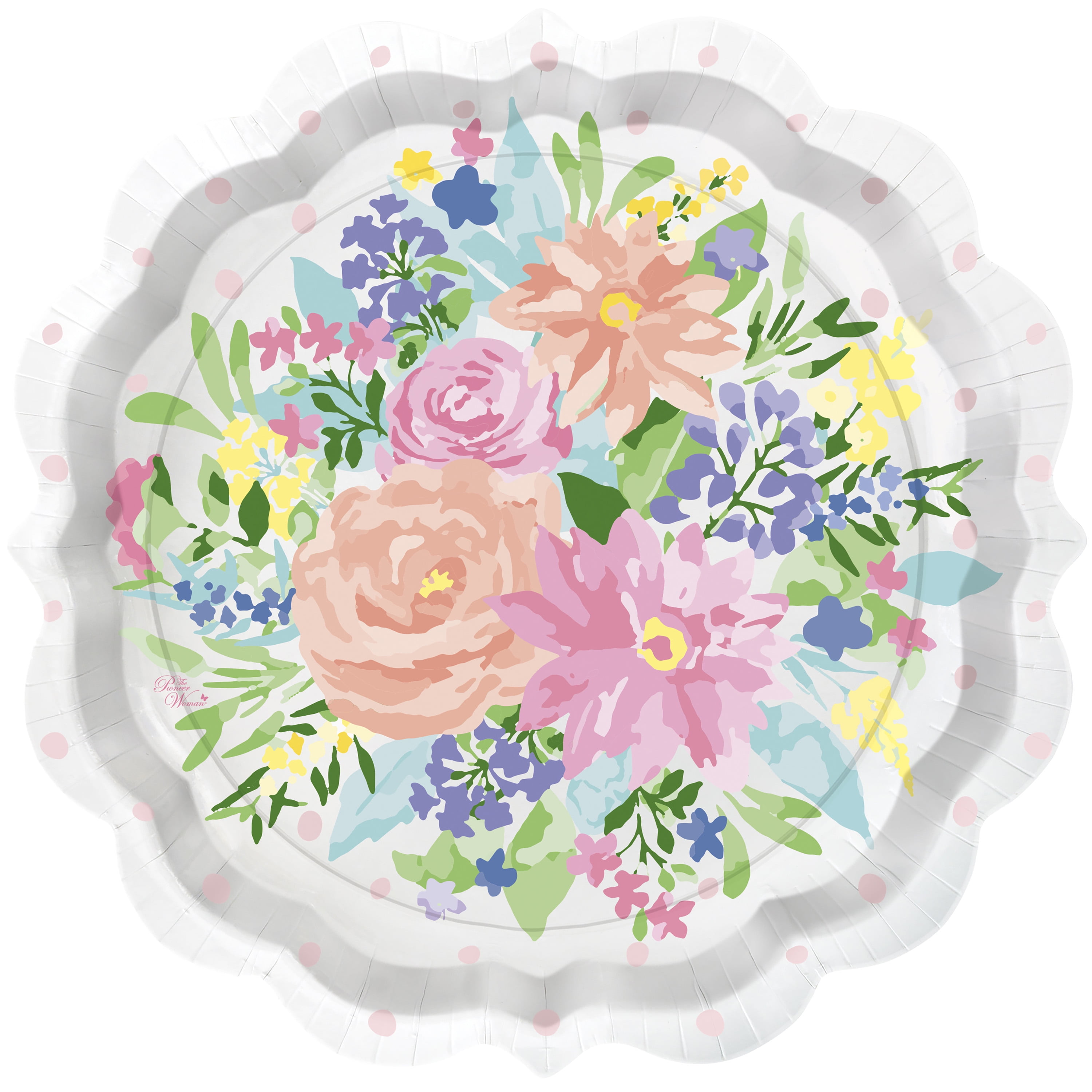 Download The Pioneer Woman Spring Flowers Paper Dessert Plates 8 Inch 36 Count Walmart Com Walmart Com