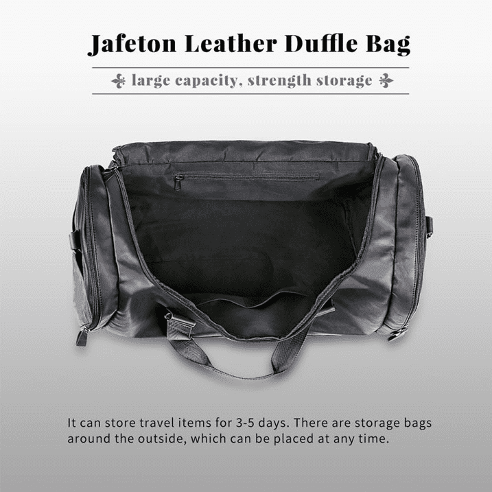VONGEM Travel Duffel Bag, 22" Vegan Leather Gym, Carry On, Weekender Overnight Luggage Bag, Lightweight & Large Duffle Water-proof Durable for Men & Women