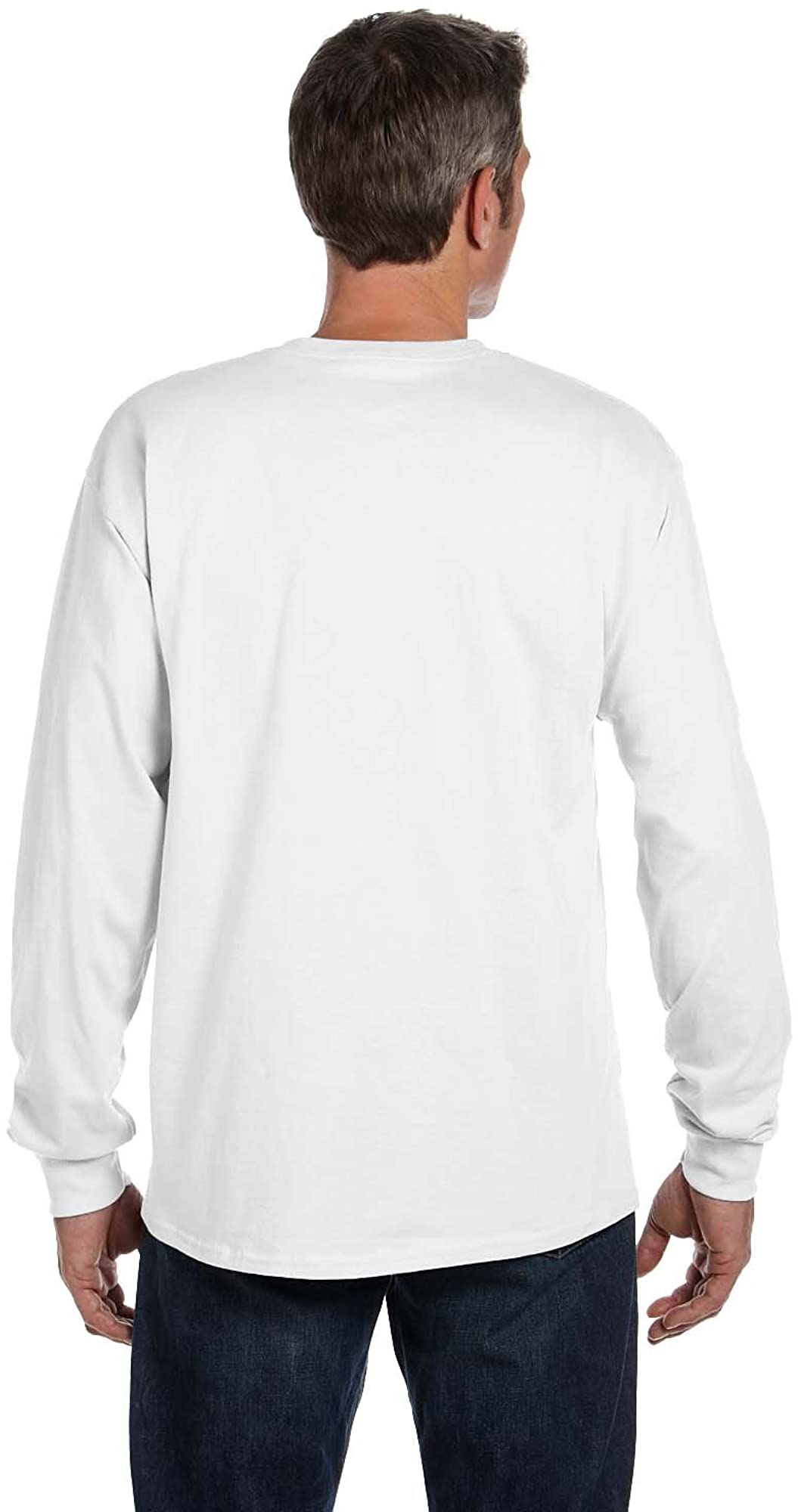 Hanes TAGLESS Men`s Long-Sleeve T-Shirt 