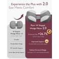 thumbnail image 2 of Plus W Shaped Pregnancy Pillow for Sleeping, Adjustable Maternity Pillow for Side Sleepers, Portable Wedge Belly Support, Compact Design for Back Belly and HIPS, Grey and White, 2 of 8