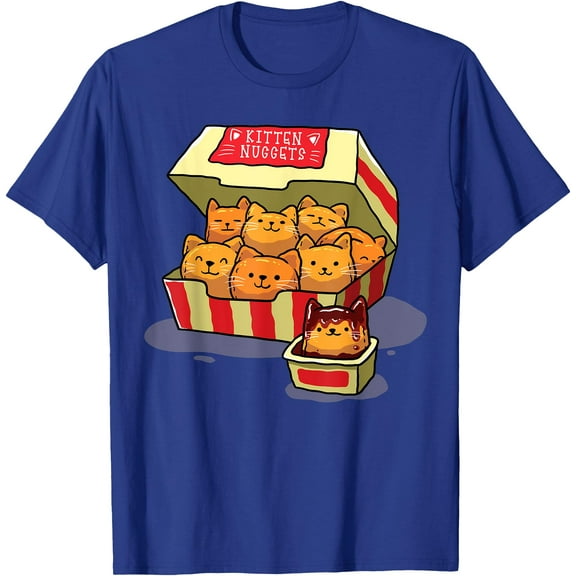 Funny Cat Kitten Nuggets Food Pun Lover Gift Unisex T-Shirt for Men Women Kids Toddler