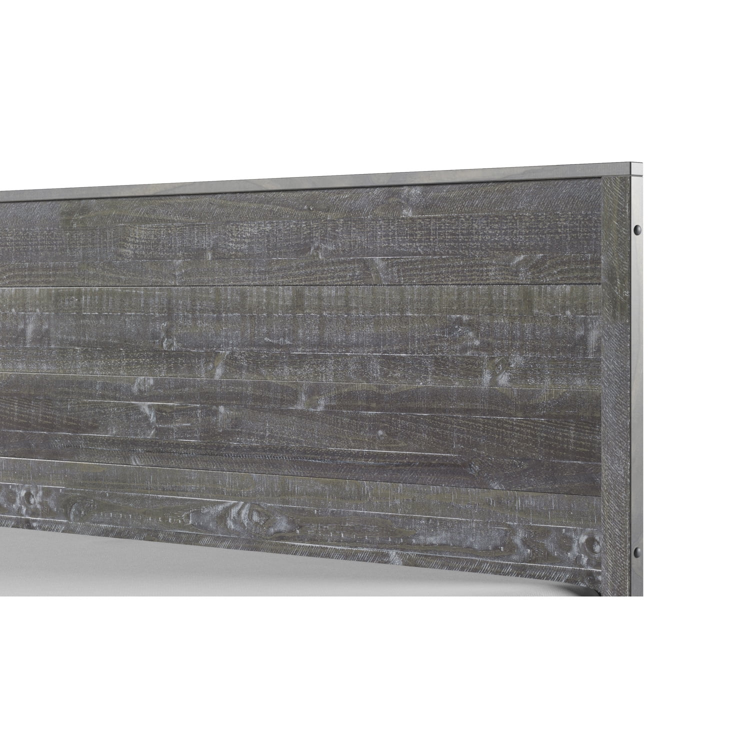 Camaflexi Hampton Solid Wood Queen Size Bed, Queen Bed Frame with Headboard, Granite Grey Finish
