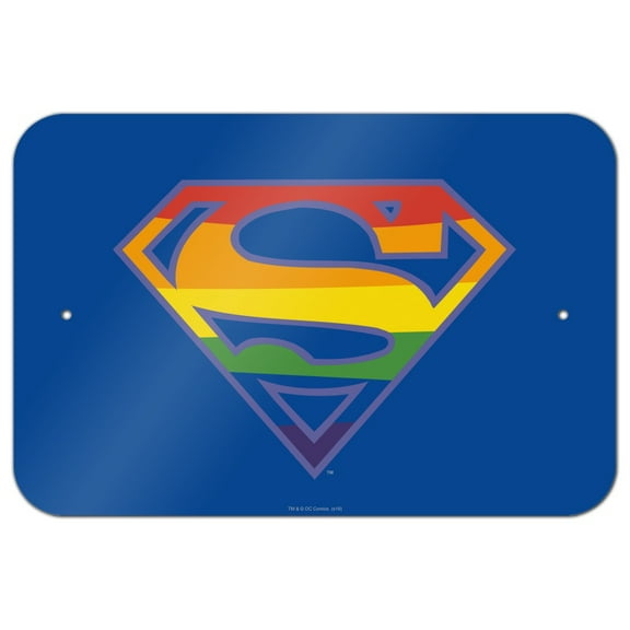 Superman Rainbow Shield Logo Home Business Office Sign