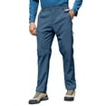 thumbnail image 2 of Men's Lite Waterproof Windproof Fleece Lined Warm Hiking Ski Snow Pants Expandable-Waist Blue M, 2 of 9