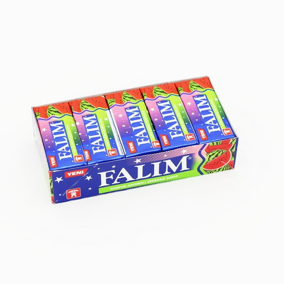 Falim Sugarless Plain Gum MFF30 Watermelon Flavored, (20 Pack (100 Pieces))