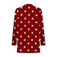 thumbnail image 6 of Dasayo Long Sleeve Tops for Women Trendy Fall Open Front Red Polka Dot Lightweight Cardigans Sweatshirt for Women S, 6 of 7