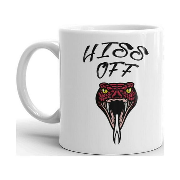 Hiss Off cobra face print funny humor unique coffee tea ceramic cup office work mug 11 oz