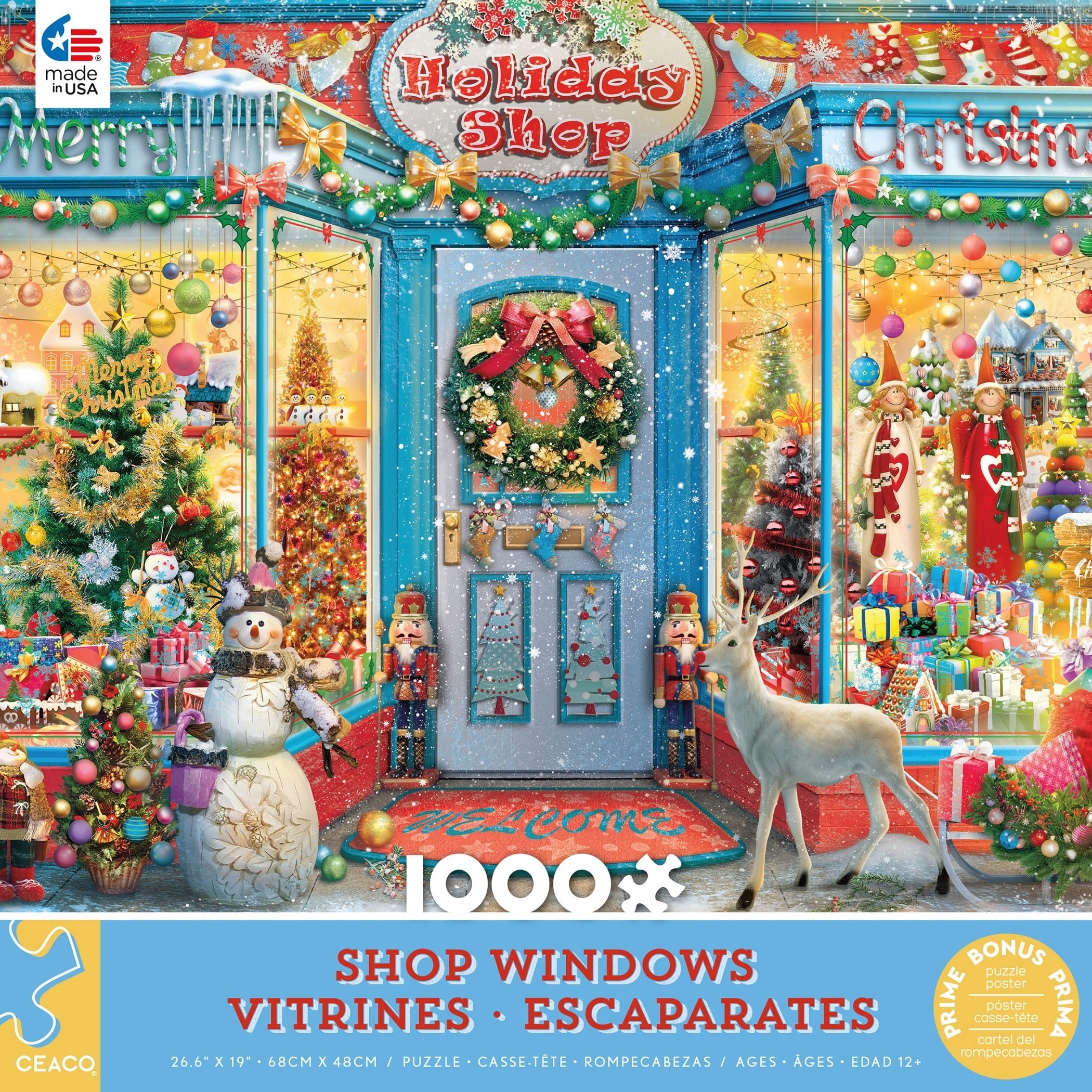 Ceaco - Shop Windows - Holiday Shop 2 - 1000 Piece Interlocking Jigsaw Puzzle