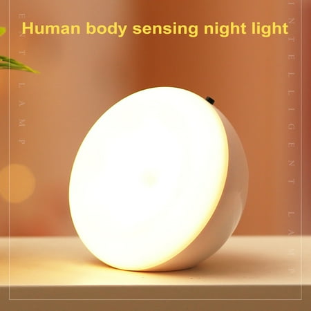 

Hopeup LED Night Light Dusk to Dawn Sensor Battery-Powered ABS Yellow Light Large Battery Capacity 3000K Lamp for Bedroom