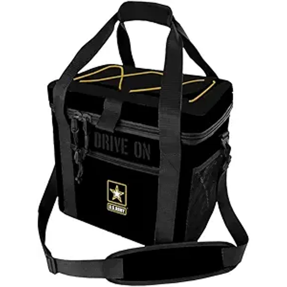 US Army Soft Cooler Bag 24 Can Soft Cooler Insulated Leak Proof Travel Camo Bag for Camping, Picnic, Beach, Work, Trip