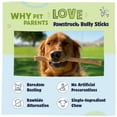 Pawstruck Natural 7" Bully Sticks Chew for Dogs, Single Ingredient, 3