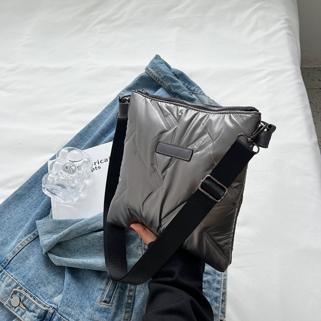 Bolsa bandolera acolchado de algodón bandolera acolchado de mano para mujer (Gris) Ehuebsd Para estrenar