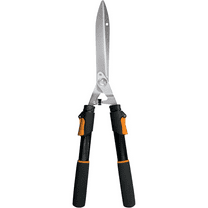 Power-Lever Hedge Shears - 25"-33" Extendable Handle - Plant Cutting Scissors - Yard and Garden Tools - Orange/Black