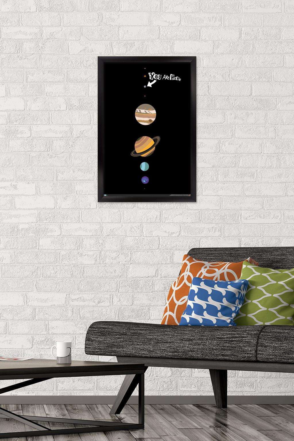 The Big Bang Theory - Planets Wall Poster, 14.725" x 22.375", Framed