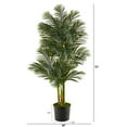 Nearly Natural 6' Golden Cane Artificial Palm Tree in Black Tin Planter ...