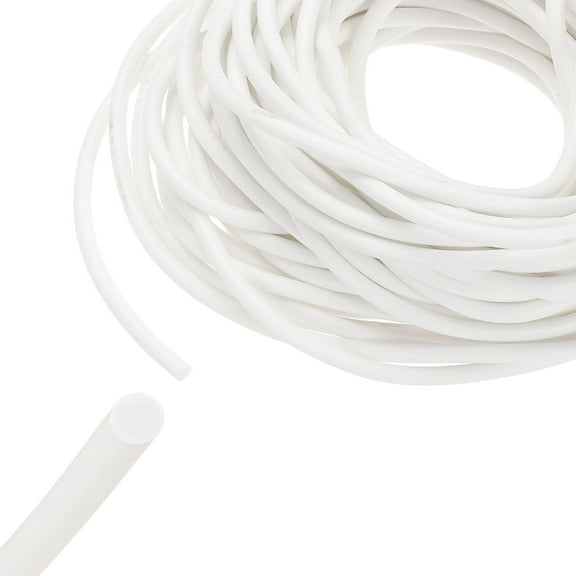 Uxcell 39Ft Backer Rod, 0.16 Inch Thick Silicone Rubber Foam Caulk Saver, Weather Strip Seal for Sealing Concrete Gaps, Expansion Joints, Crack Filling, Doors, Windows, White