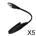 thumbnail image 1 of Paquete de 5 unidades de luz Baoblaze minilámpara LED para lectura de libros color negro, 1 of 8