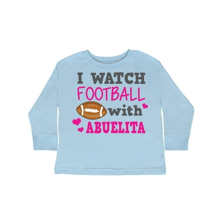 

Inktastic I Watch Football with My Abuelita Gift Toddler Boy or Toddler Girl Long Sleeve T-Shirt