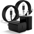thumbnail image 1 of Wall Charger Compatible with iPhone Charger Fast Charging 2 Pack Type C Charger Block with 6FT&10FT Charging Cable Compatible for iPhone 14/13/12/12 Pro Max/11/Xs Max/XR/X,Case, 1 of 1
