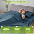 thumbnail image 3 of Lux Decor Collection Rayon from Bamboo Blend Sheets Set- 3 Piece Luxury Deep Pocket Bed Sheets Set - Navy Blue, 3 of 9