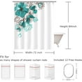 thumbnail image 4 of Teal Shower Curtain for Bathroom Aqua Shower Curtain Blue Floral Shower Curtain Set with 12 Hooks Turquoise Flower Elegant Simple Gray and Teal Bathroom Decor, 72" W X 84" H, 4 of 6
