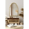 thumbnail image 4 of Kate and Laurel Hogan Modern Arched Wall Mirror, 24 x 36, Gold, Glam Moroccan Mirror for Wall, 4 of 8