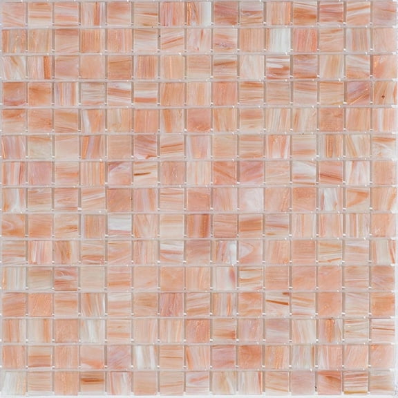 Celestial 12 in. x 12 in. Glossy Linen Beige Glass Mosaic Wall and Floor Tile (20 sq. ft./case) (20-pack)