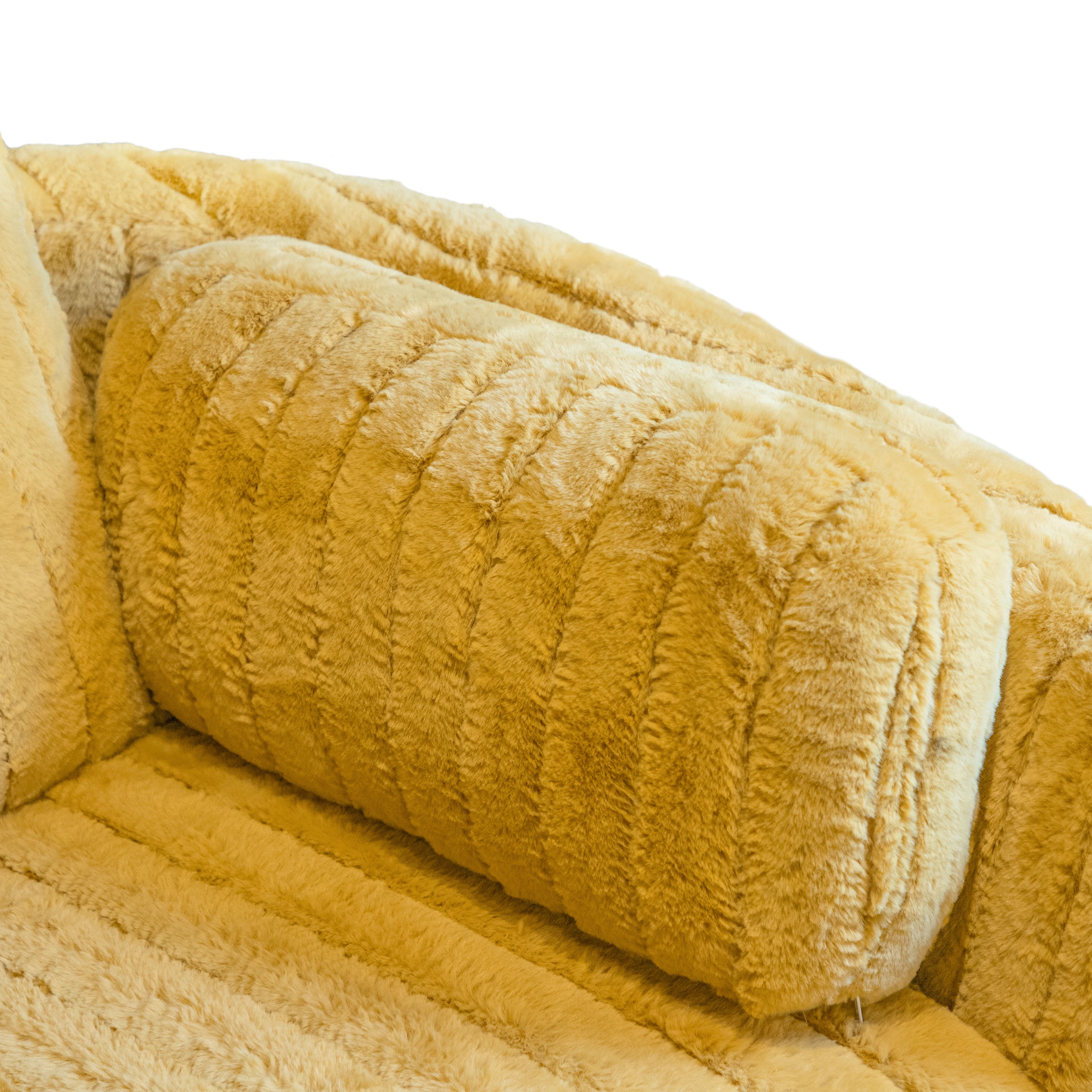 Furniture of America Nyra Chenille Power Swivel Glider Recliner with 2 Pillows for Living Room and Bedroom, Yellow