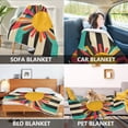 thumbnail image 2 of Yayeee Throw Blanket for Couch Soft Warm 60" x 80" Sofa Chair Bed Decoration, Geometric Sun, 2 of 7