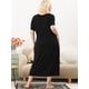 thumbnail image 5 of Women's Plus Size Nightgown Cat Print with Pocket Sleep Dress Sleepwear Black 4X, 5 of 6