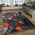 thumbnail image 2 of AllStar Rugs Orange/Gray Area Rug, 2 of 2