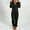 Black, variant on Womens One Piece Pajamas Casual Comfort Long Sleeve One Piece Onesies Pajamas Fall Winter Rompers Sleepwear Loungewear with Pockets