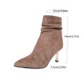 thumbnail image 2 of SACFOF Sexy Slouch Ankle Boots for Women with Fashion Mid Stiletto Heels Pointed Toe Bootie, 2 of 6