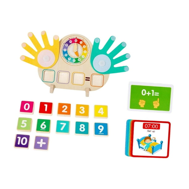 Juguete de aprendizaje de conteo de números matemáticos con dedos meñiques, ayuda didáctica, desarrollo cerebral, educación temprana para uso en el au