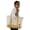 Beige, variant on Women Jute Leisure Shoulder Tote Bag Twill-Cotton Lining and Zipper Closure