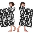 thumbnail image 4 of Halloween Ghost Boo Pattern Hooded Bath Towel，60"x35" for Ages 3 To 12 Kids, Quick Dry Lightweight Soft Microfiber Hood Beach Towel Cover Up for Kids, 4 of 7