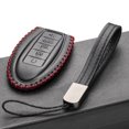 thumbnail image 4 of Vitodeco Leather Smart Key Fob Case Compatible with Nissan Versa, Sentra, Altima, Maxima, Rogue 2007-2022 (5-Button, Black/Red), 4 of 5