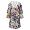 thumbnail image 3 of Plus Size Robe for Women Fleece Loungewear Oversized Hooded Women's Robes Bath Womens Bathrobe Light Violet, 3 of 5
