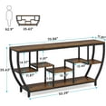 thumbnail image 2 of Tribesigns Table Console de Canapé, Table Console Extra Longue de 71 Pouces avec Étagères, Table Rustique derrière le Canapé avec Rangement pour Entrée, Couloir, Salon, 2 of 8