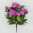 thumbnail image 2 of Clearance!1 Pcs Artificial Impatiens Flowers for Outdoors Faux Impatiens Bushes White Silk Flowers Greenery Artificial Impatiens Bouquet for Patio Lawn Garden Pot Hanging Basket Porch Decoration, 2 of 10