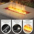 thumbnail image 2 of Opohoro 6PCS Outdoor Conversation Set with 43" Wicker Fire Pit Table, Brown Rattan Sofa Set with Lounge Chairs and Ottomans, Gray for Patio Backyard, 2 of 13
