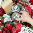 thumbnail image 3 of AuldHome Design Farmhouse Ball Ornaments (Set of 6, Gold/Silver); Distressed Metal Glass Ball Vintage Style Christmas Decorations, 3 of 10
