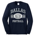 thumbnail image 2 of Wild Bobby City of Dallas DAL American Football Fantasy Fan Sports Mens Long Sleeve Shirt, Navy, Large, 2 of 3