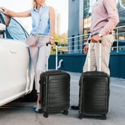 HomGarden 22-inch Carry On Luggage Hardside Expandable Travel Suitcase Spinner TSA Lock Black