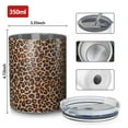 thumbnail image 4 of 12oz Coffee Tumblers Brown and Black Leopard Print Stainless Steel Vacuum Insulated Travel Tumbler Coffee Cups Mug with Lid and Straw with Cleaning Brush for Cold & Hot Drinks, 4 of 5
